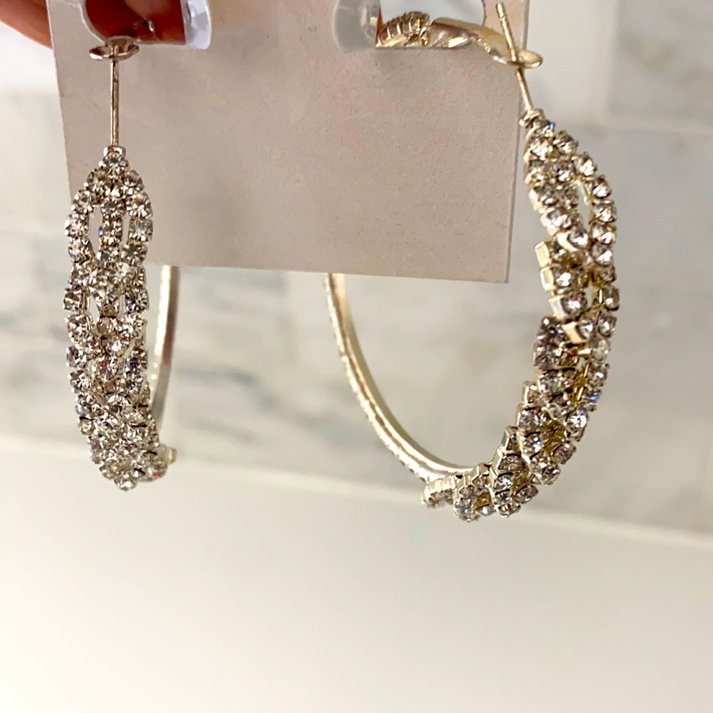 Diamond Loop Earrings